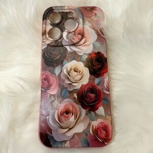 Iphone 16 Pro Phone Case with Multicolor Roses